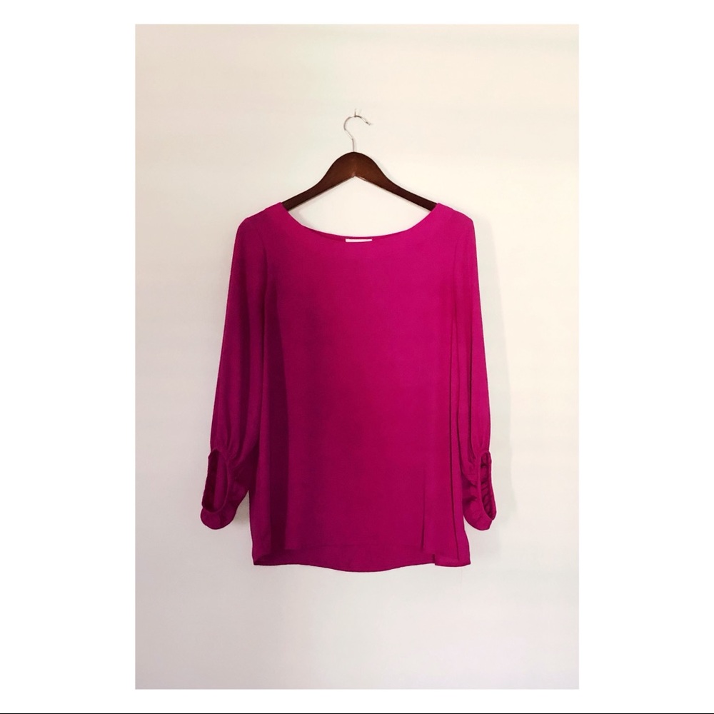 Ann Taylor Loft | Magenta Blouse